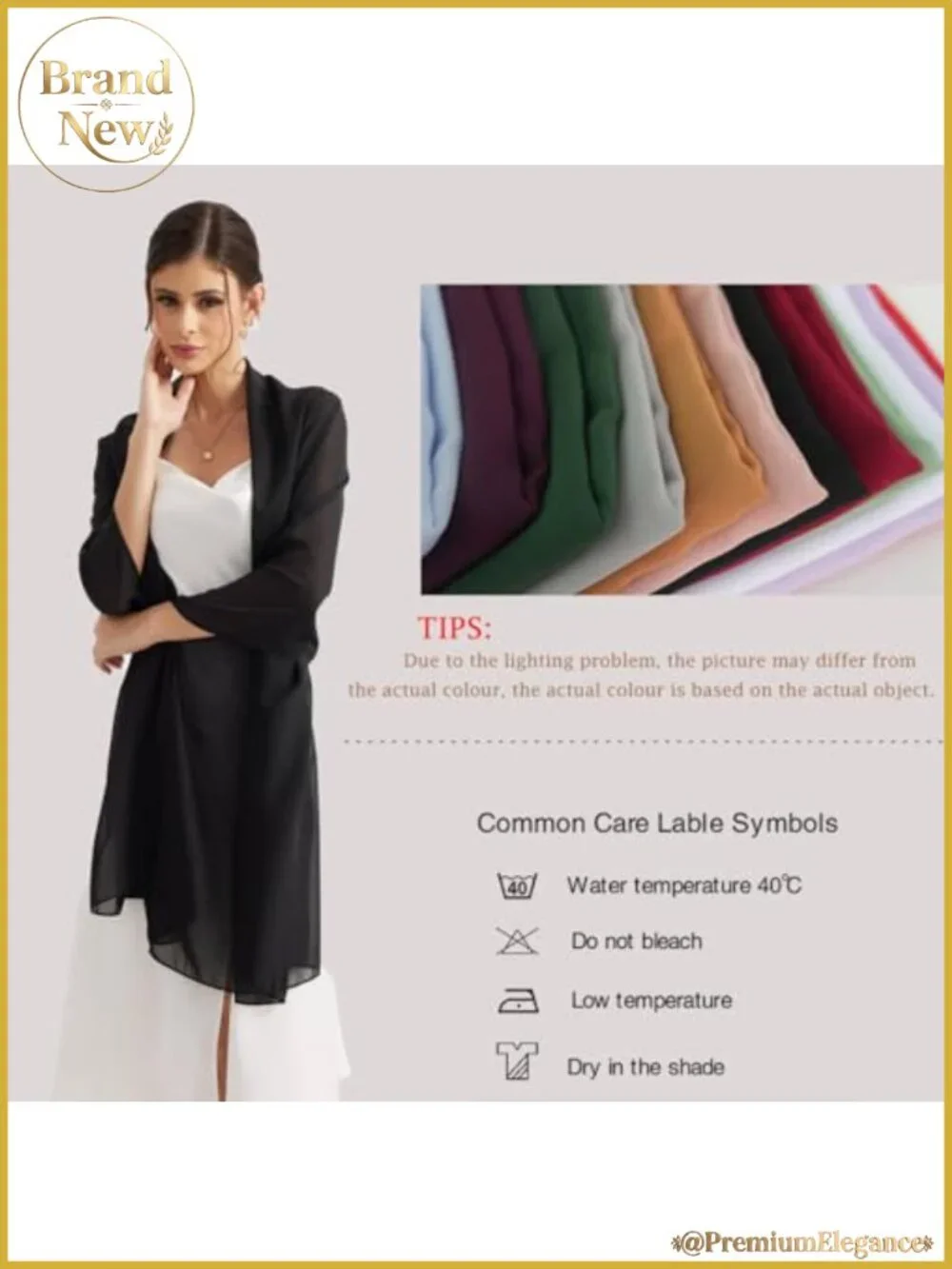 Chiffon Shawl Wrap Formal Evening Wedding Scarf Sheer Cover Up